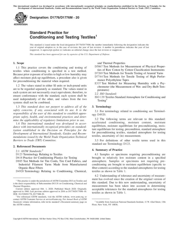 Title: Comprehensive Update of National Textile Testing Standards