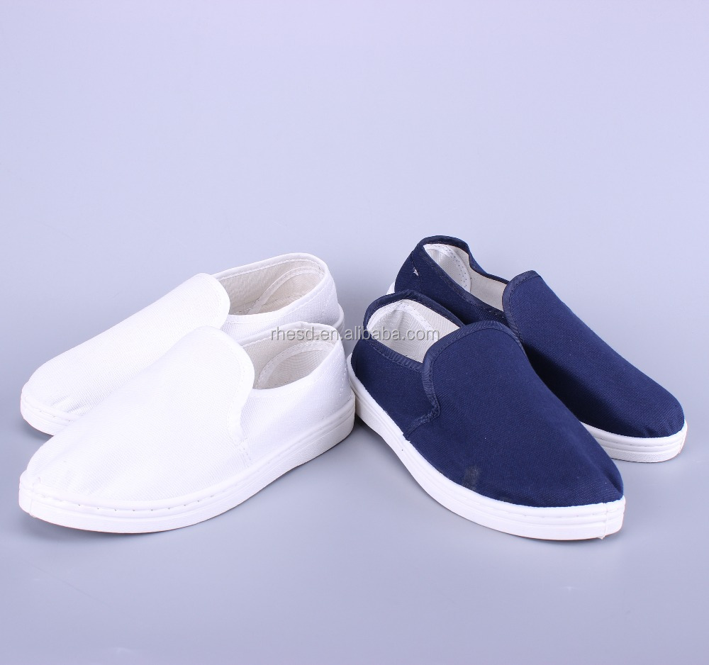 Clearance of Textile Fabric White Shoes in Stock