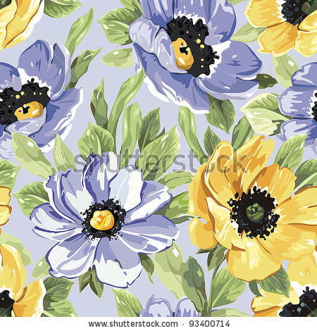 Flower Textile Illustration Materials