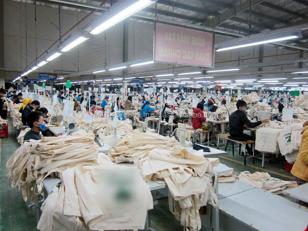 Textile Factory Work in Apron