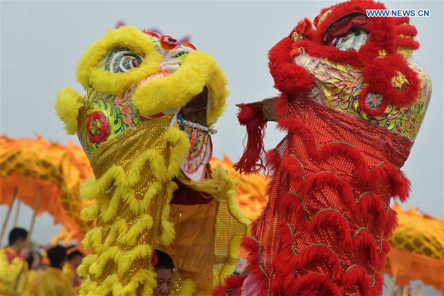 Title: Reviving the Enchanting Beauty of Chinese Lion Dance Embroidered Textiles