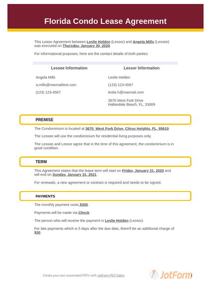 Textile Sales Agreement