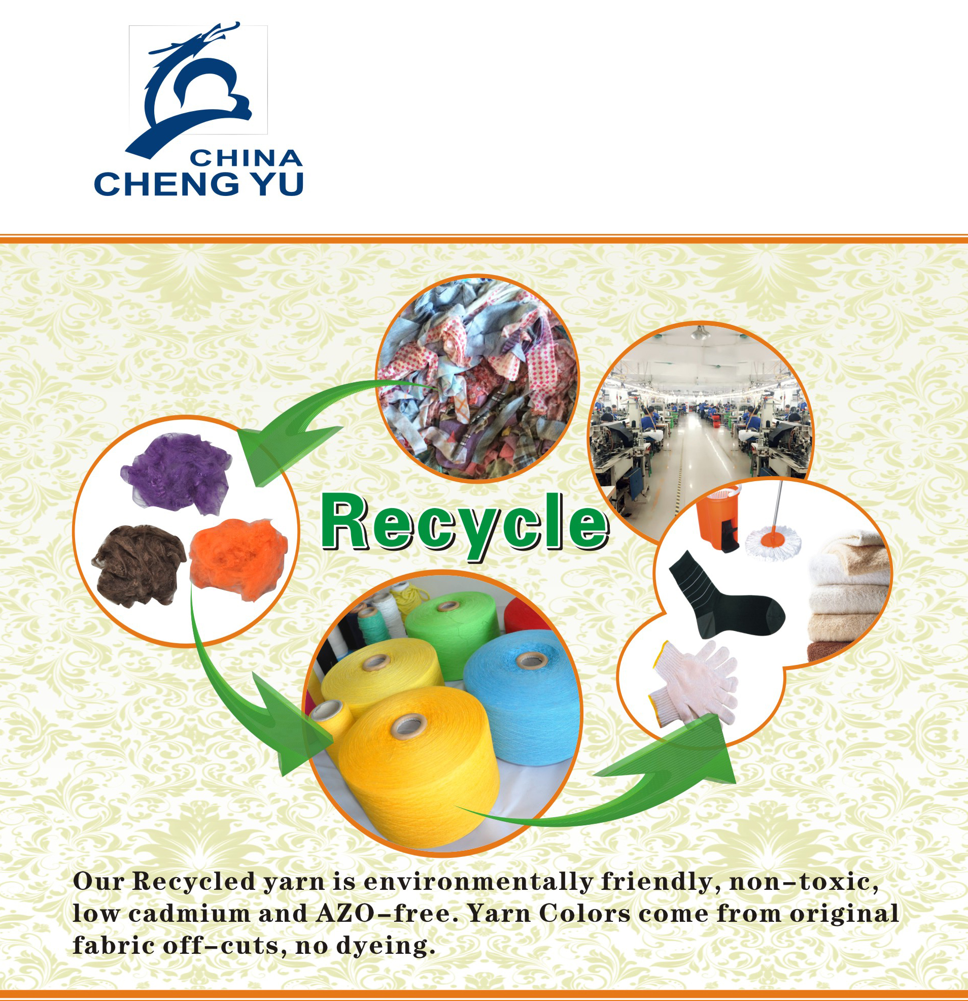 An Illustration of Recycling Used Textiles