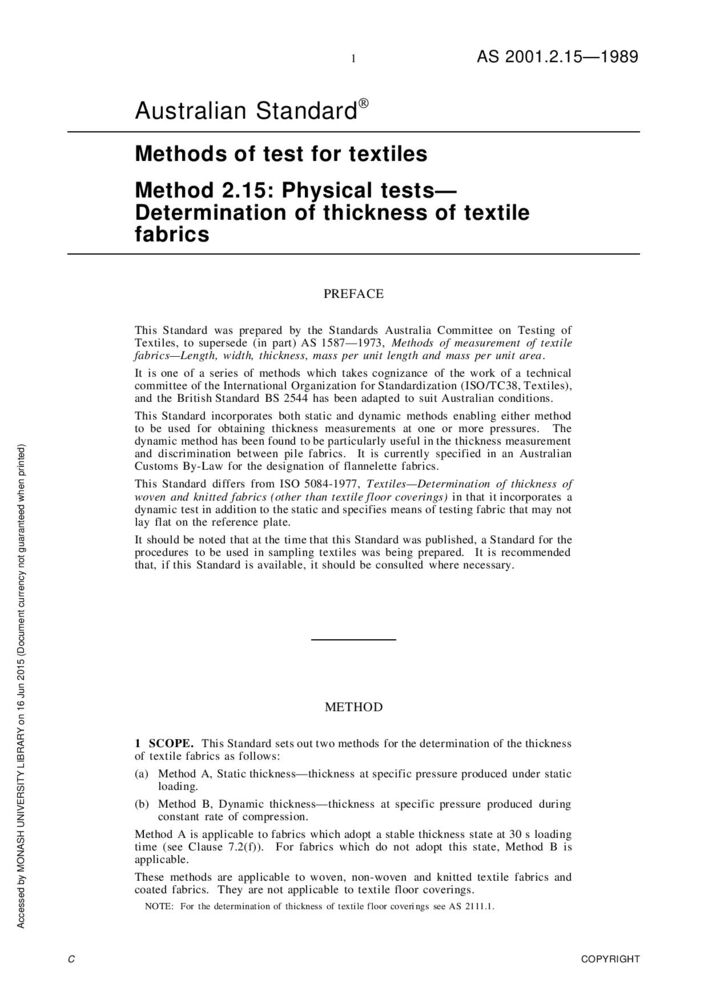 Textile Testing Methods