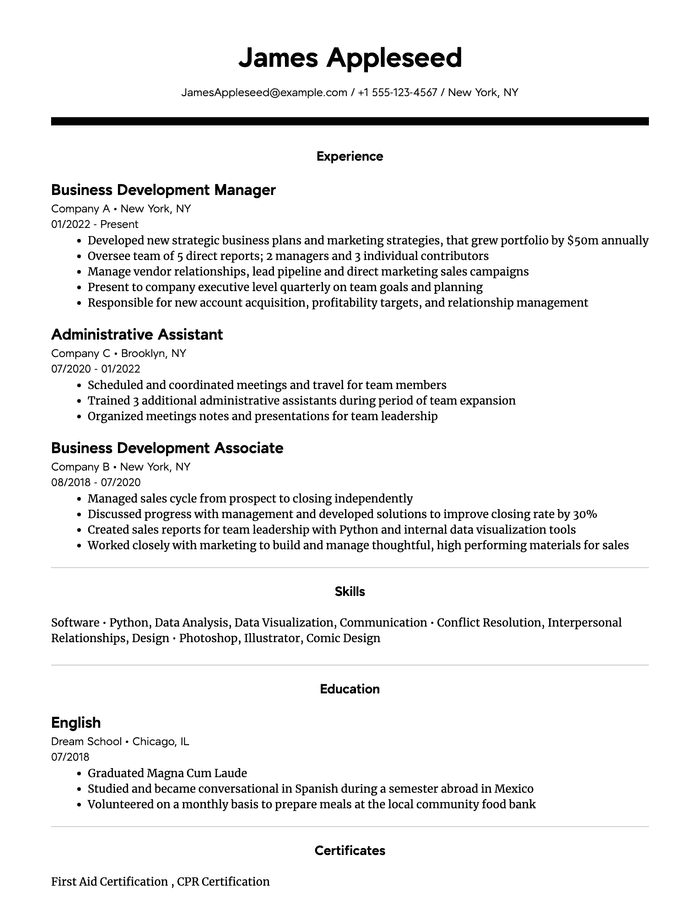 A Personal Resume Template for Textile Industry Professionals