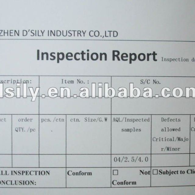 Textile Quality Inspection Report Template