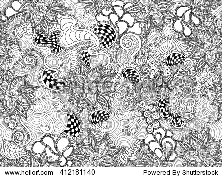 Textile Design Hand Drawing