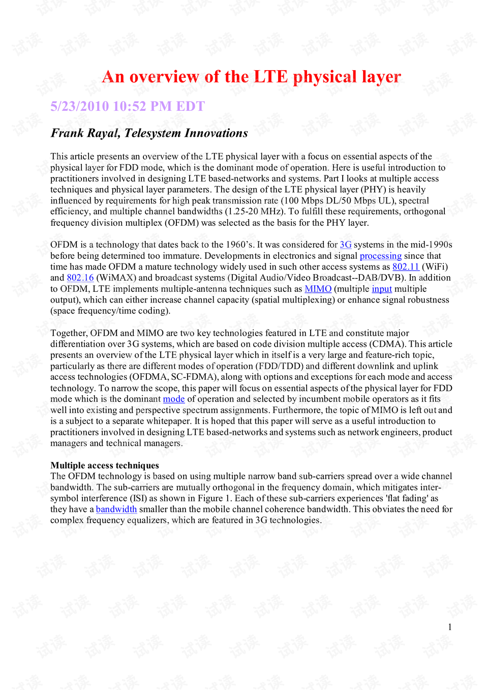 An Overview of Textile Processing Techniques and Their Applications