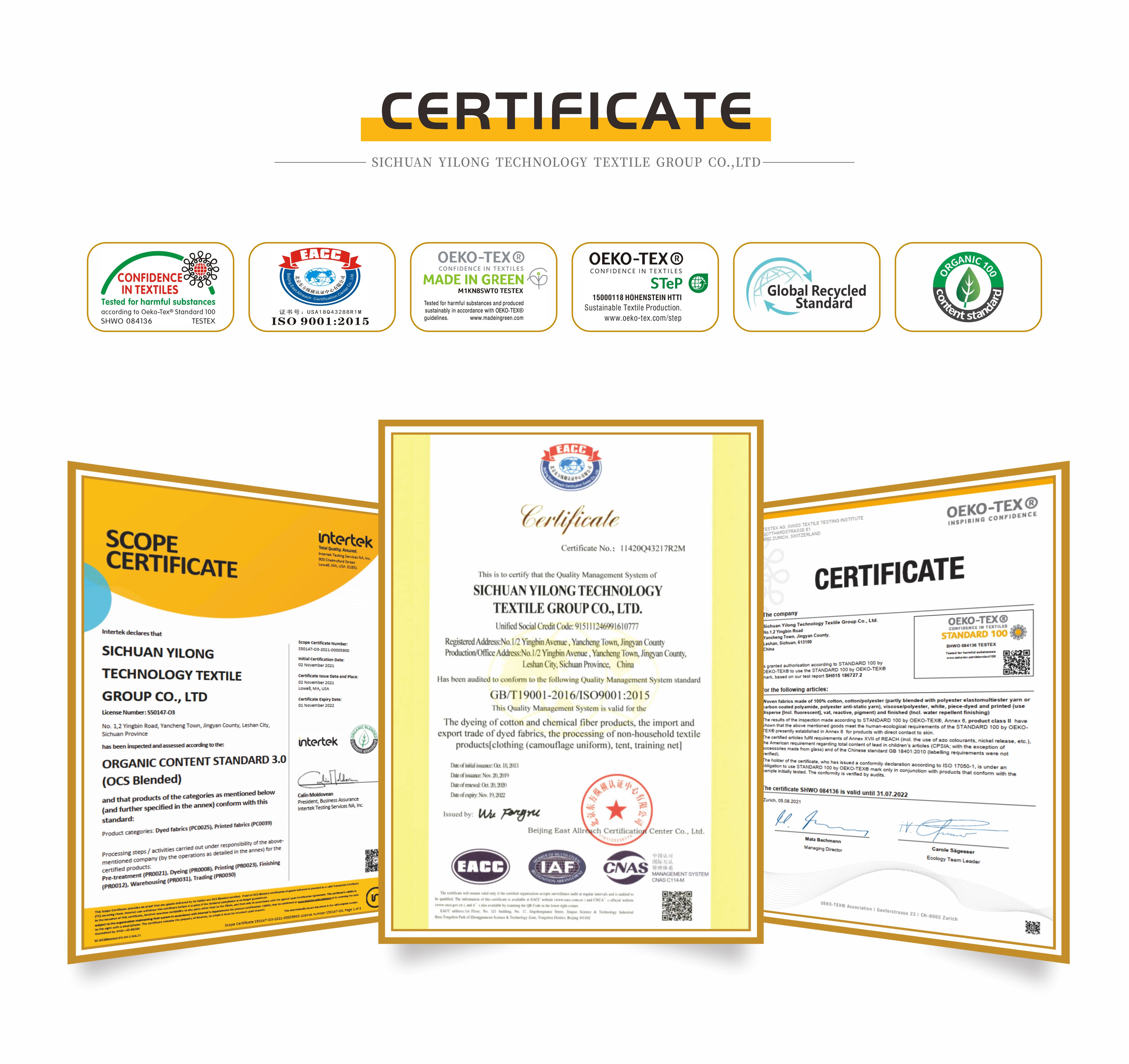 Textiles Certification Protocol